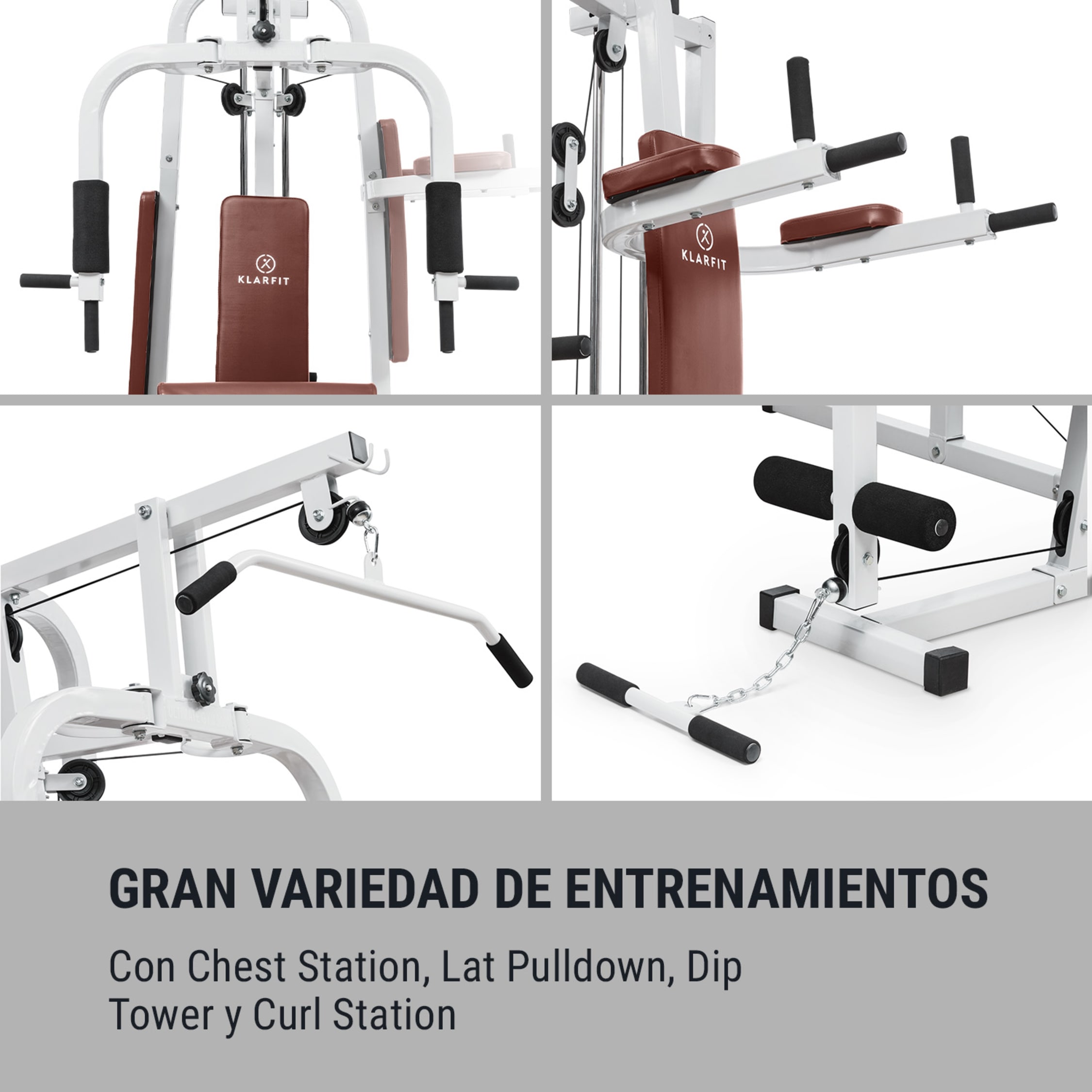 Klarfit Multiestacion Pesas Barra Dominadas Klarfit Estación De