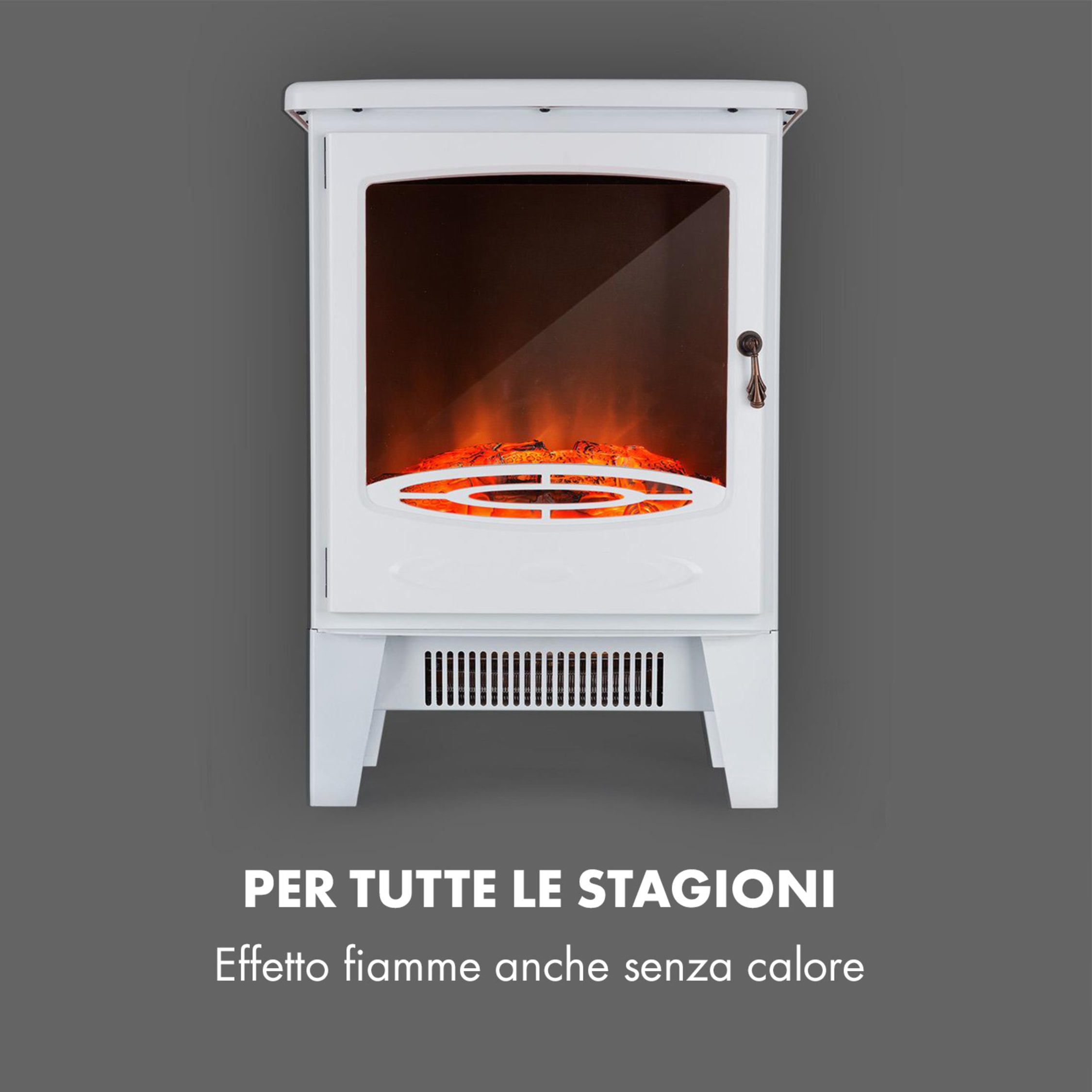 Caminetto Elettrico Klarstein Nevis Peak 1800W - Effetto Fiamma LED Con Telecomando