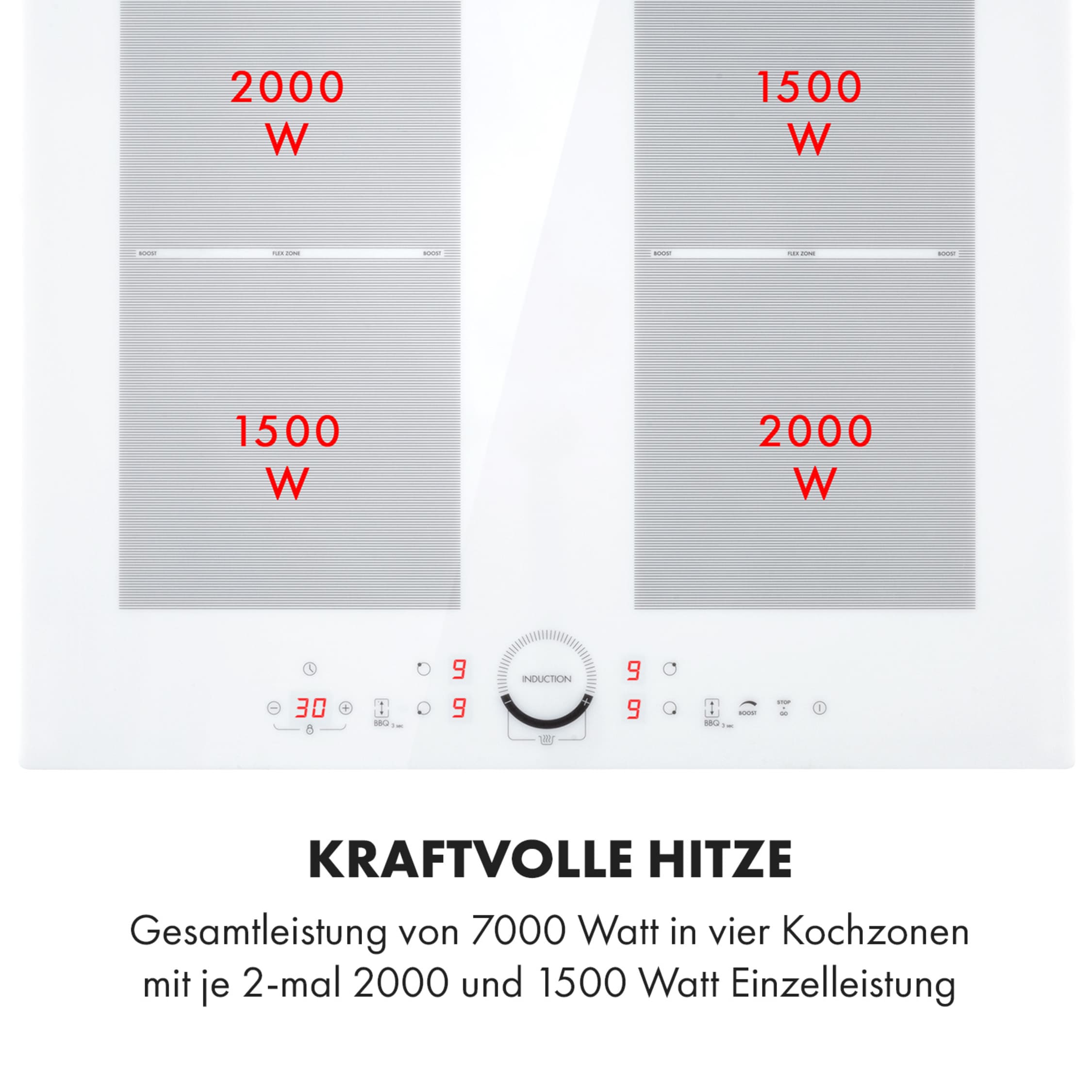 Delicatessa 60 Induktionskochfeld | 4 Zonen | Flexzonen-Technik 