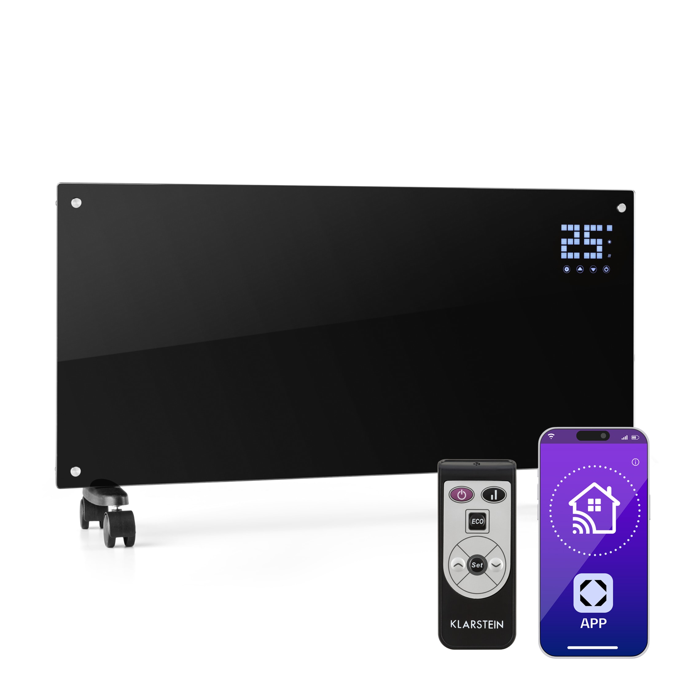 Stufa Elettrica Klarstein 2000W - Termoconvettore Smart Con App E Telecomando