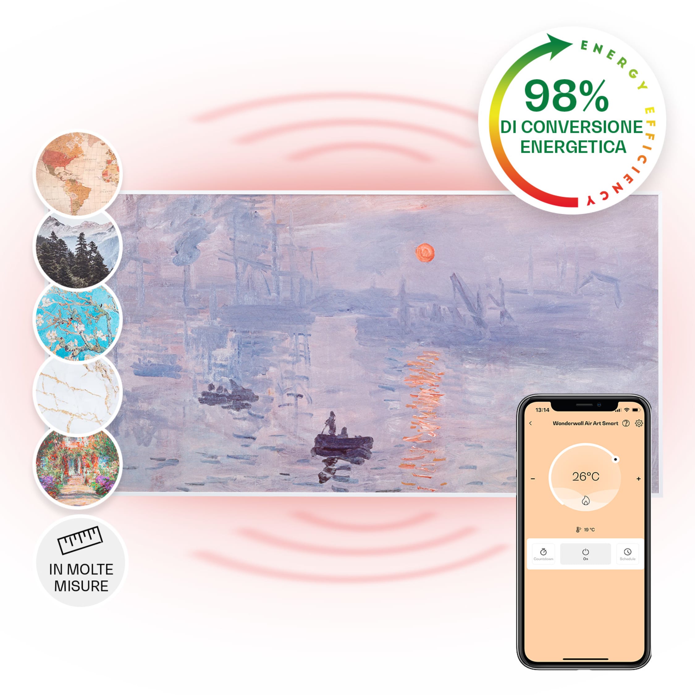 Pannello Radiante Infrarossi KLARSTEIN - 500W, 10m², Wi-Fi App - Foto 4