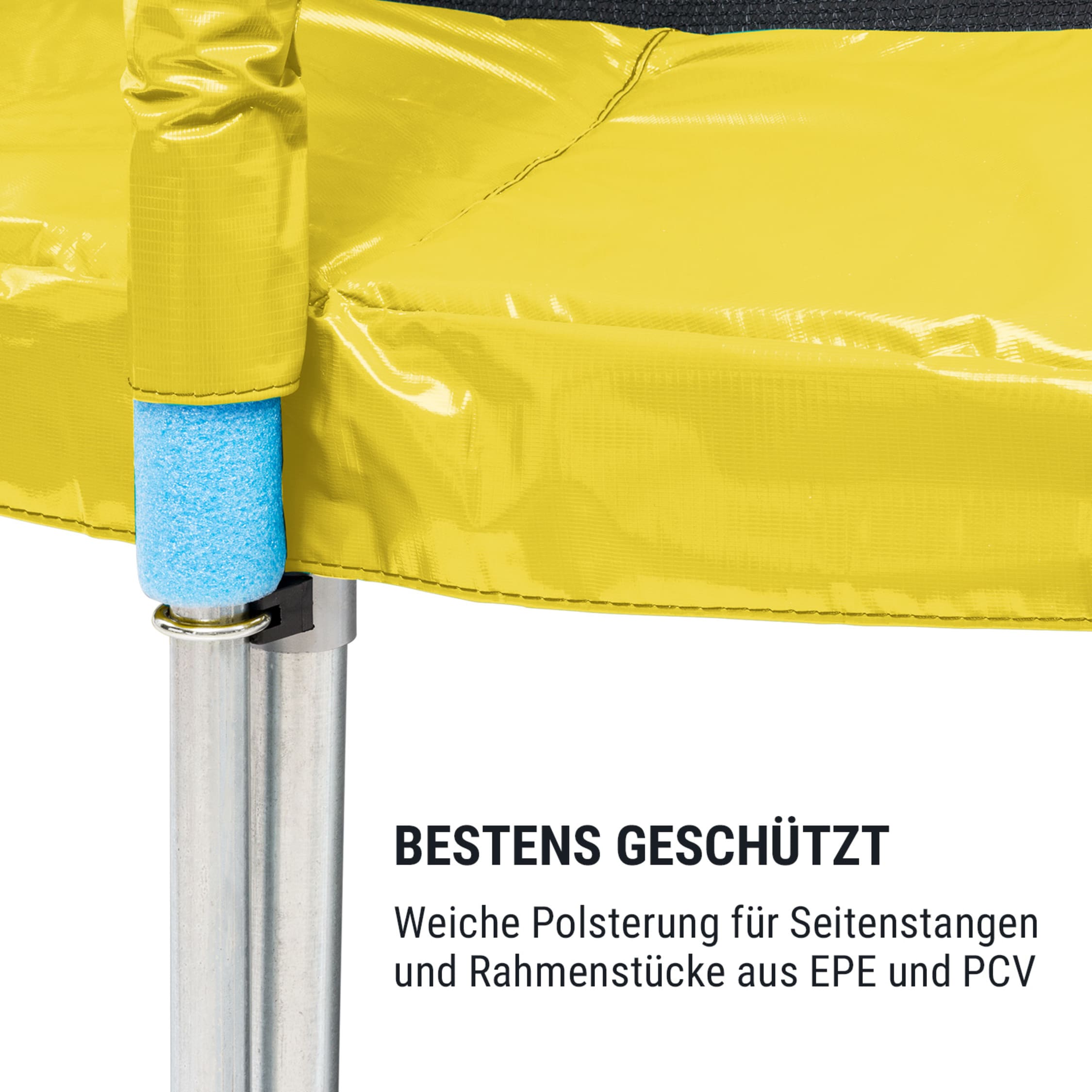 Trampolino Elastico KLAR FIT Ø2,5m - Con Rete Di Sicurezza Interna, Scaletta E Portata 120kg - Foto 4