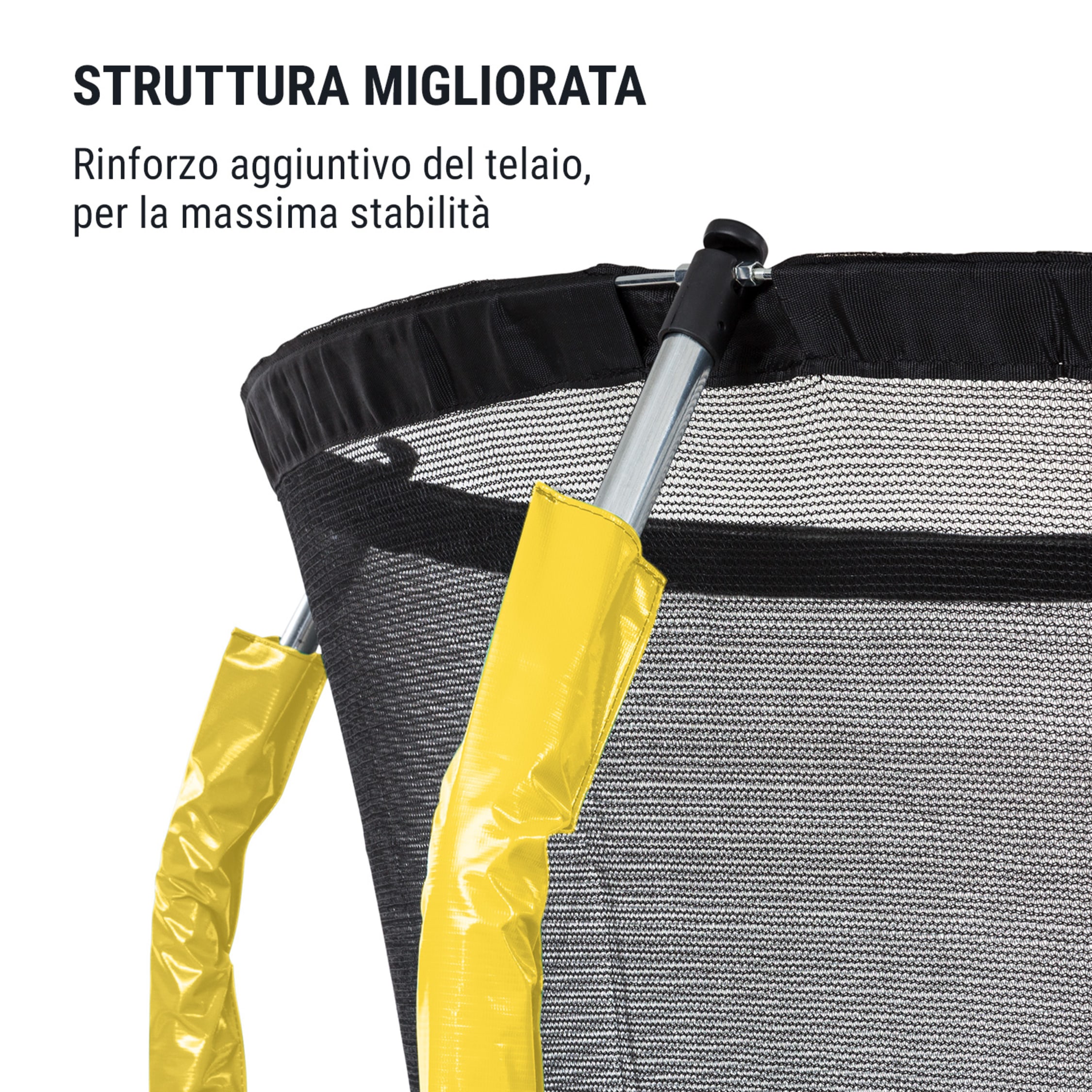 Trampolino Elastico KLAR FIT Ø2,5m - Con Rete Di Sicurezza Interna, Scaletta E Portata 120kg - Foto 14