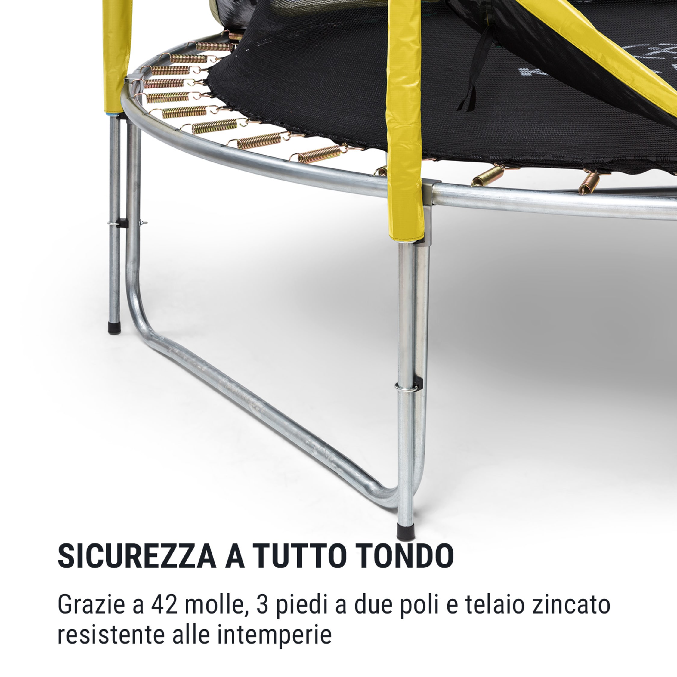 Trampolino CZCPARY Per Bambini - Con Rete Di Sicurezza, Cestino, Altalena, Per Interni/Esterni - Foto 5