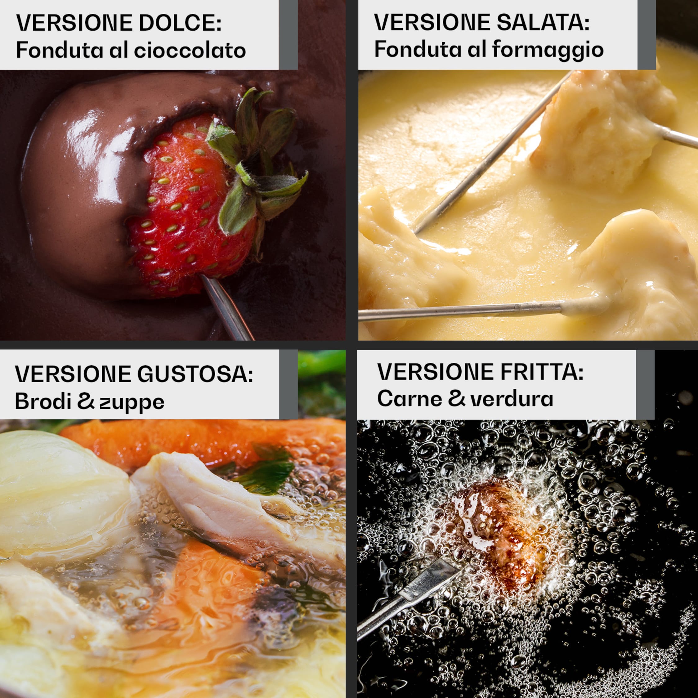 Set Fonduta BBQ-Toro In Ghisa Per 6 Persone - 2 Litri, Con Bruciatore E Forchette, Per Formaggio, Carne O Cioccolato - Foto 5