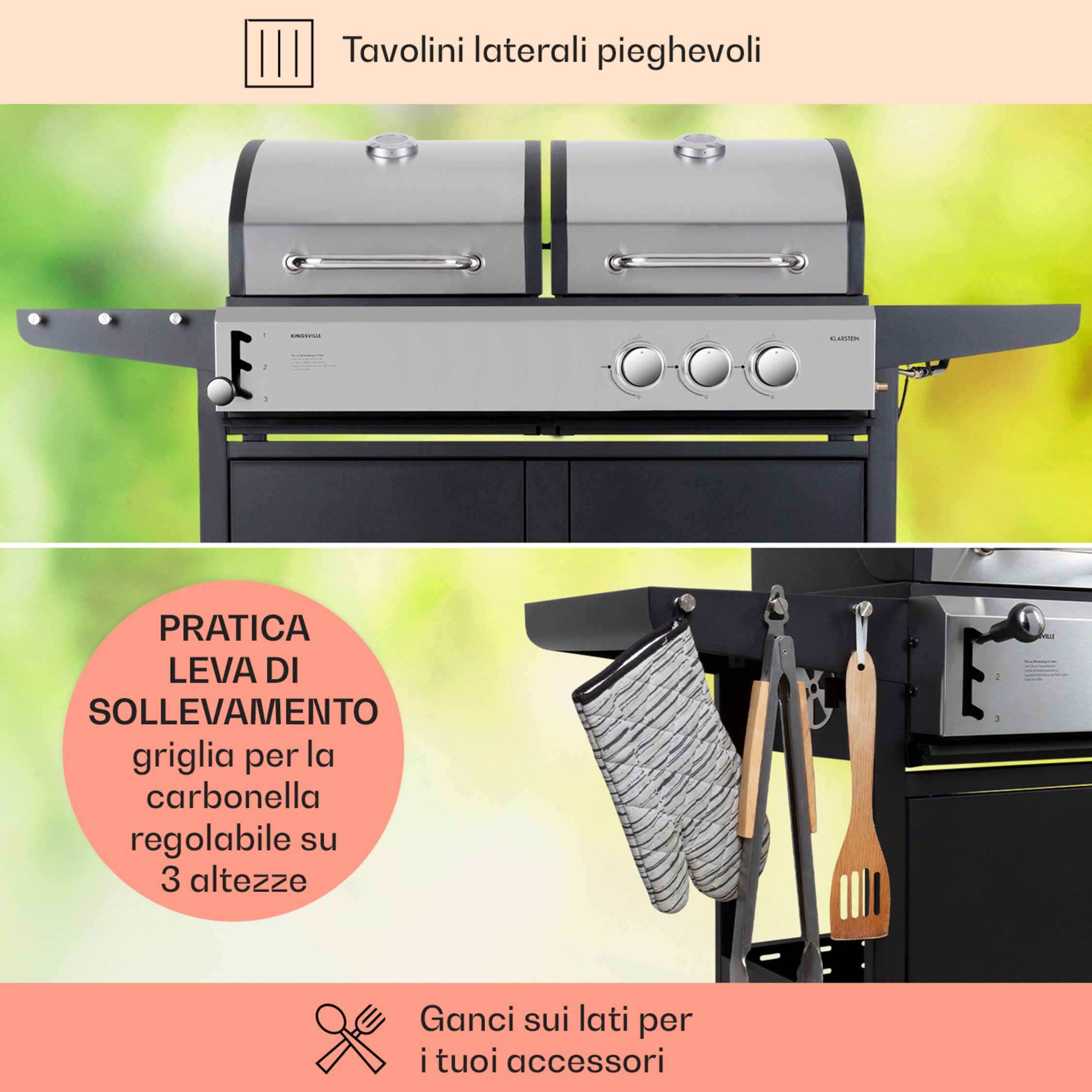 Griglia Per Barbecue IMEX EL ZORRO - 68x41 Cm - In Ferro - Per Carbone E Legna - Foto 5
