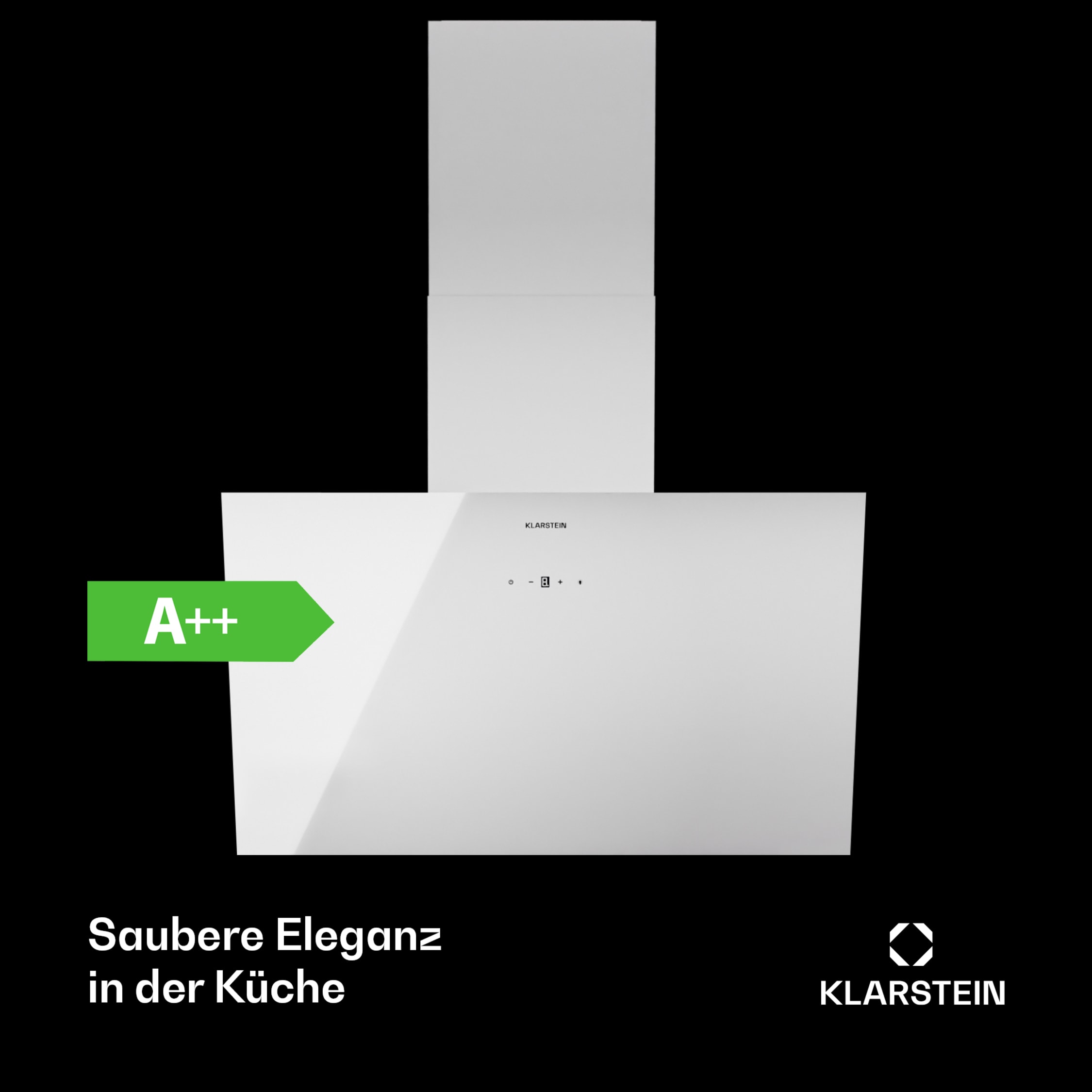 Klarstein Laurel 60 | Dunstabzugshaube | Abluft | A++ 60 cm | Weiß