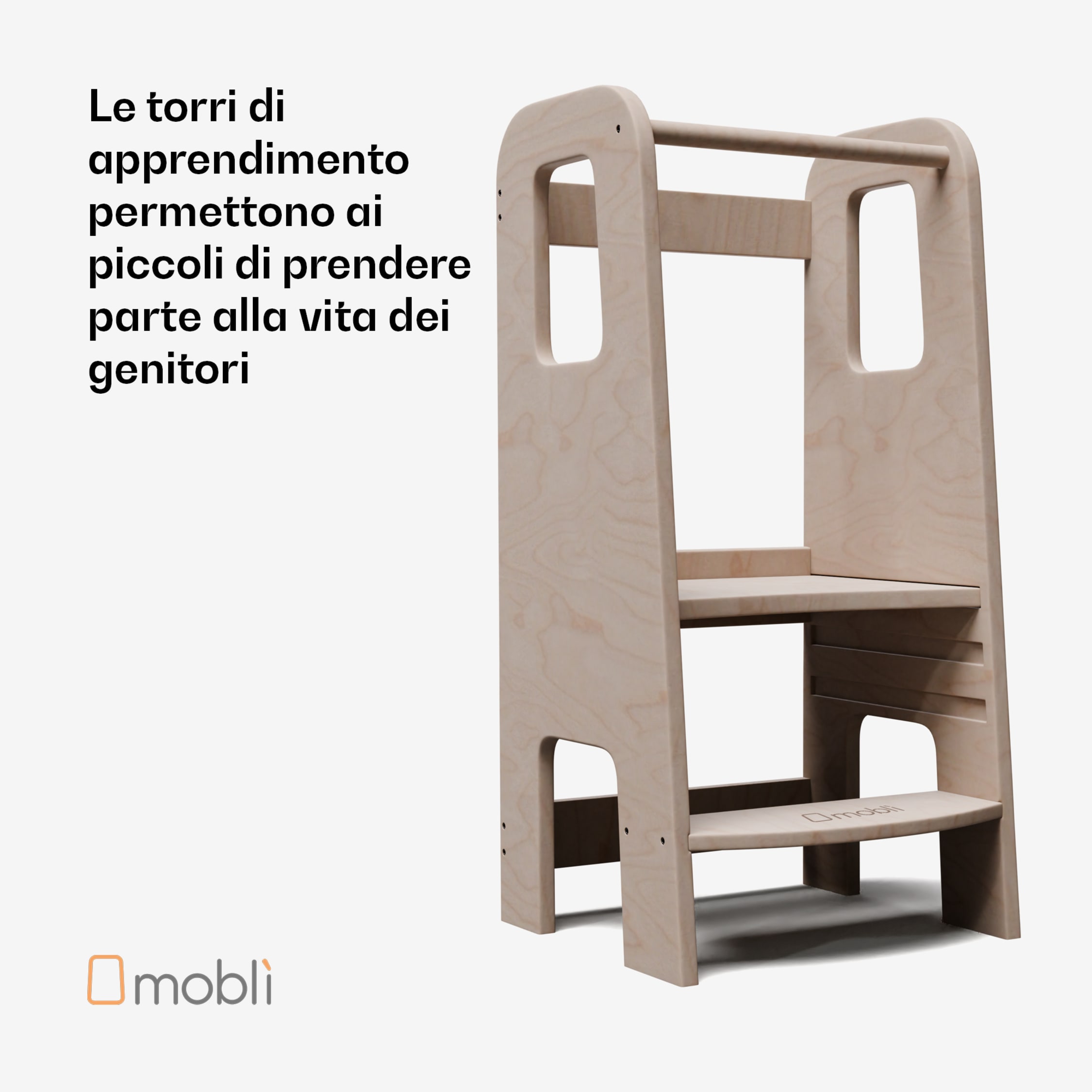 Torre Di Apprendimento Montessori Pieghevole - Regolabile Per Bambini - Foto 9