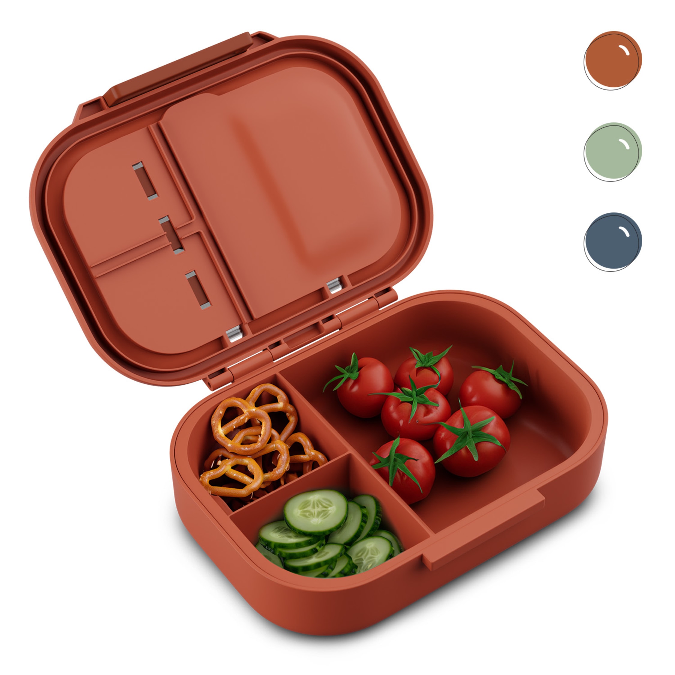Lunch Box Birambeau 600ml - 1 Compartiment, Couverts Inclus - Sans BPA, écologique - Crème/blanc