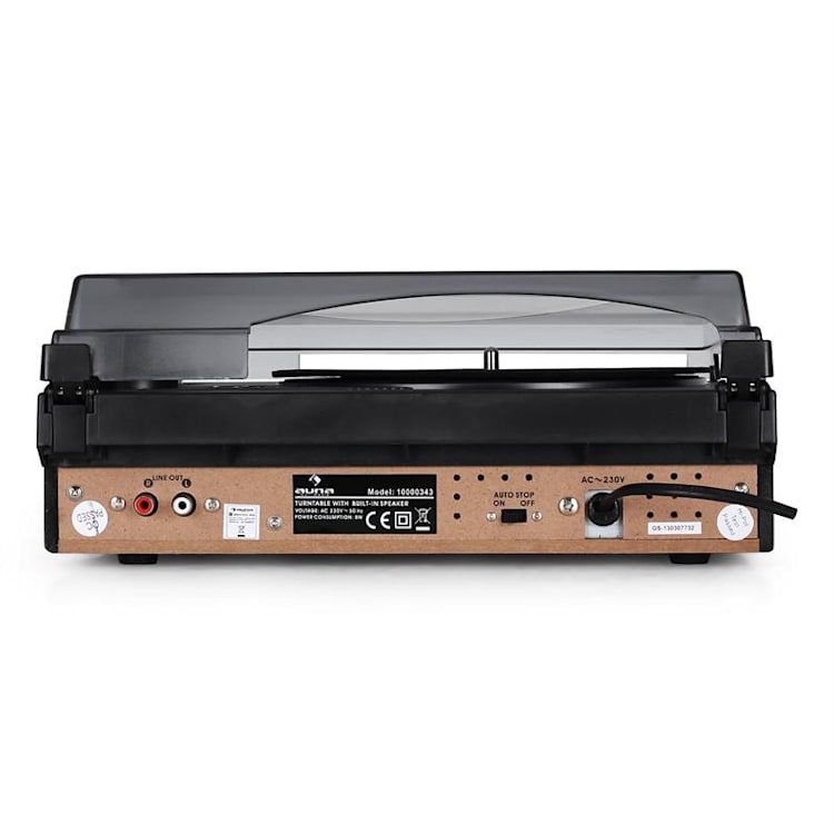 TBA-928 Vinyl Turntable LP Player Built-in Speakers Silver