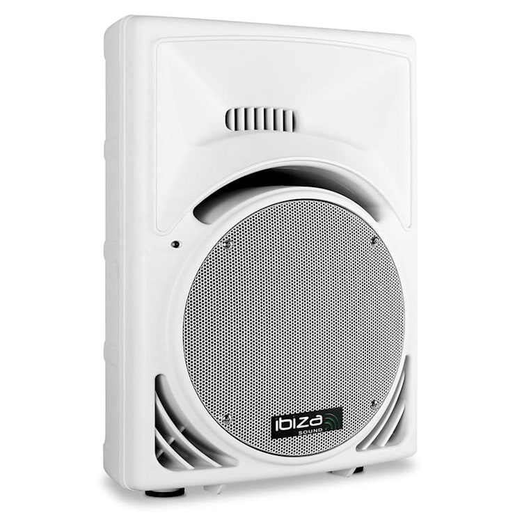 DJ PA actieve luidspreker 30cm subwoofer 1000W ABS wit