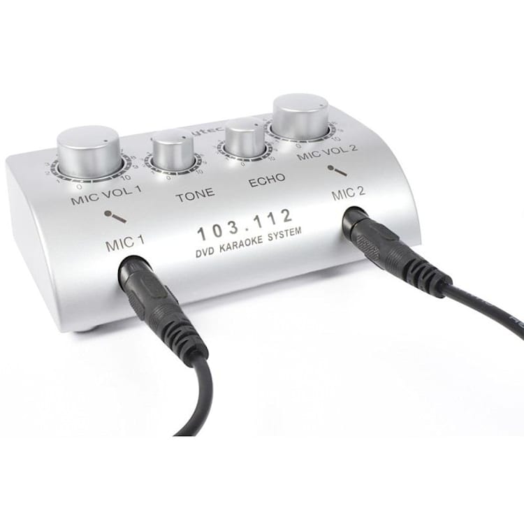 Mini 2-kanaals karaoke mengpaneel 2 microfoons set