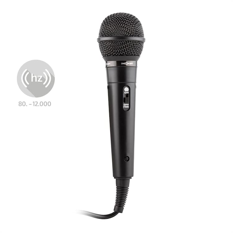 Dynamische karaokemicrofoon Zwart