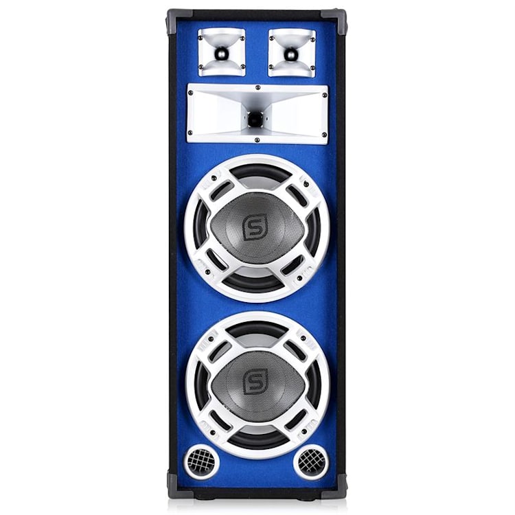 PA luidsprekerbox, 2x25cm (10'') subwoofer 800W blau
