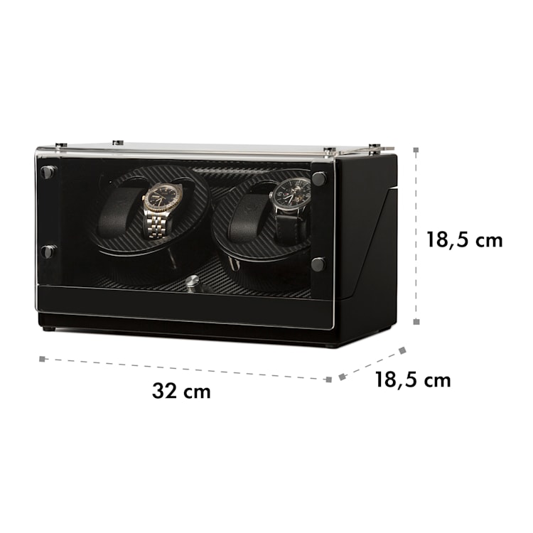 CA2PM Uhrenbeweger für 4 Uhren Karbon-Optik 4 Uhren