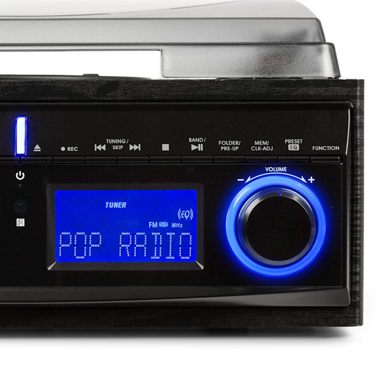 DS-2, wieża stereo, gramofon, CD, rekorder MP3, USB SD AUX-In UKF/MF, głośniki