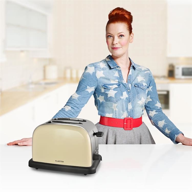 BT-318-C Toaster 2-Scheiben Edelstahl 1000W creme Creme