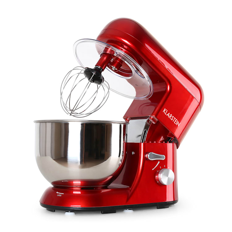 Bella Küchenmaschine 1800 W / 2,7 PS 5 Ltr Edelstahl BPA-frei Rot