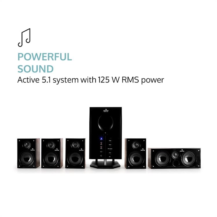 Areal 525 Wd sistema audio attivo 5.1 AUX Ciliegia
