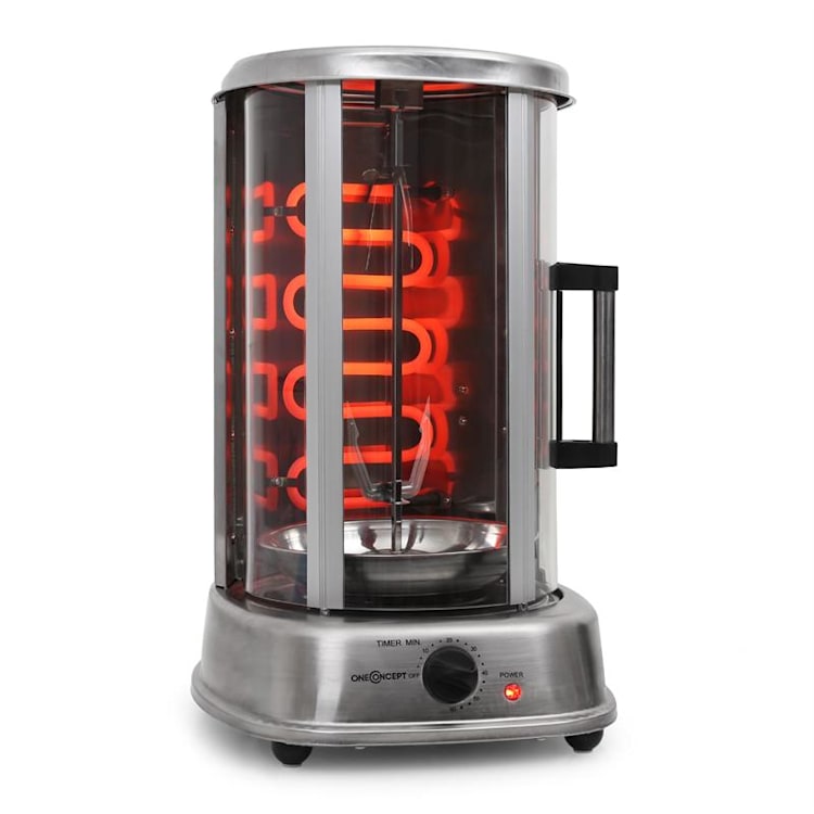 Kebap Master Pro Verticale Grill 1500W roestvrij staal incl. spiesset
