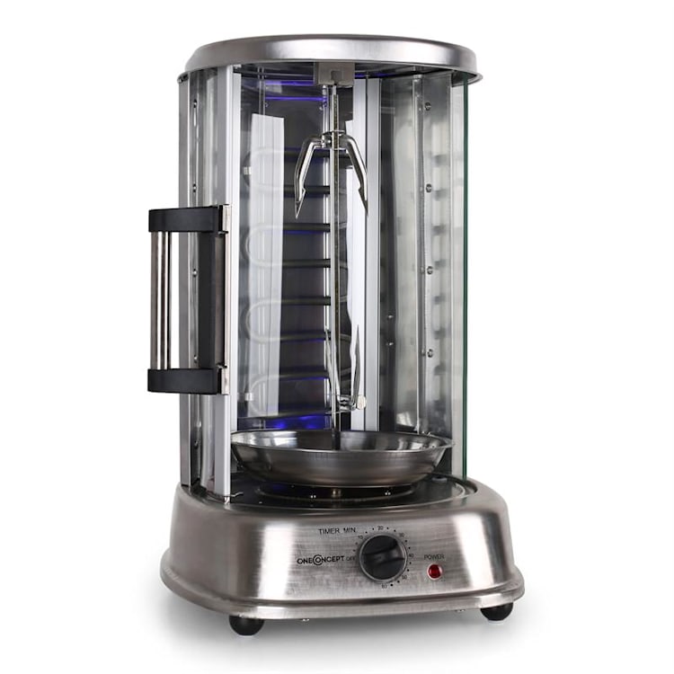 Kebap Master Pro Verticale Grill 1500W roestvrij staal incl. spiesset