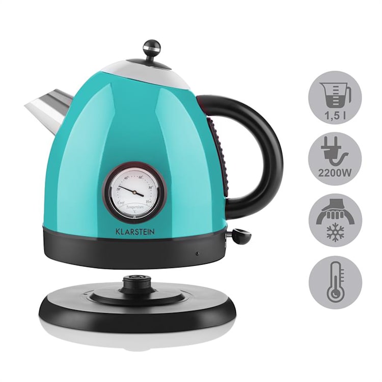 Aquavita Wasserkocher blau 1,5l 2200W Blau