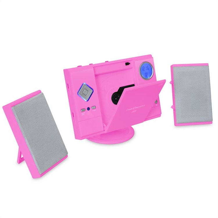 V-12 Stereoanlage USB SD CD MP3 AUX UKW pink Pink