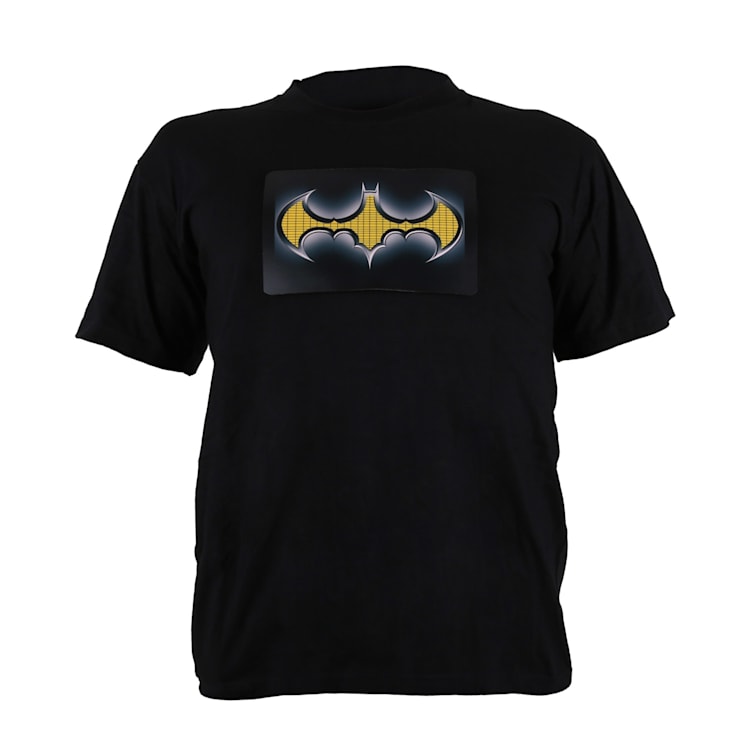 Dvojfarebné LED tričko, design Batman, veľkosť XL