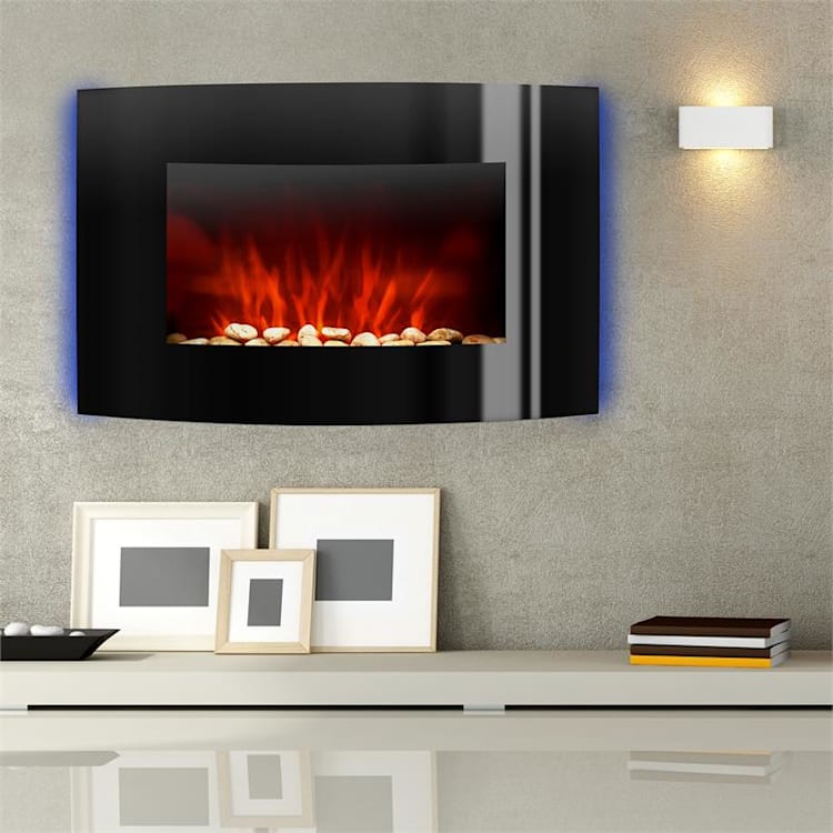 Lausanne Electric Fireplace Power: 1000 - 2000W LED Remote Control Black