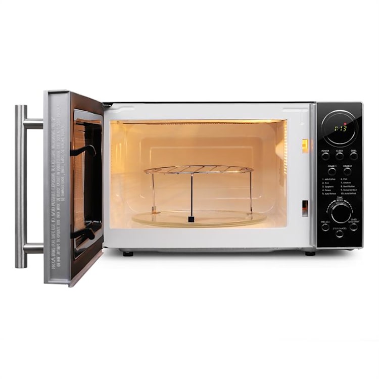 Luminance Prime Mikrowelle mit Grill 700W 20 Liter Edelstahl Ohne Halterung | 20 Ltr