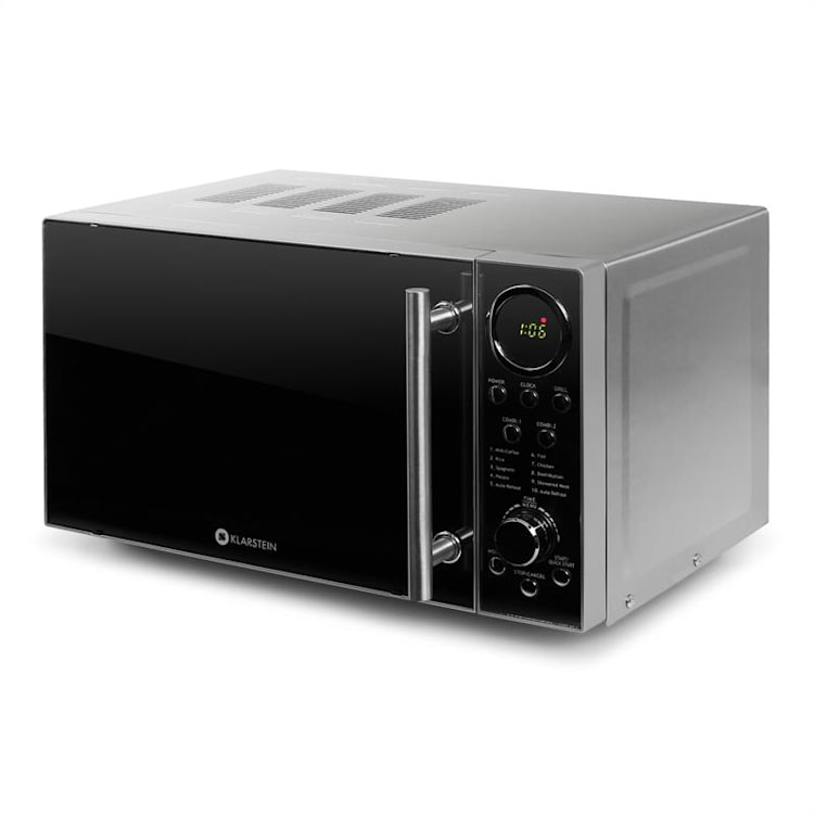 Luminance Prime Mikrowelle mit Grill 700W 20 Liter Edelstahl Ohne Halterung | 20 Ltr