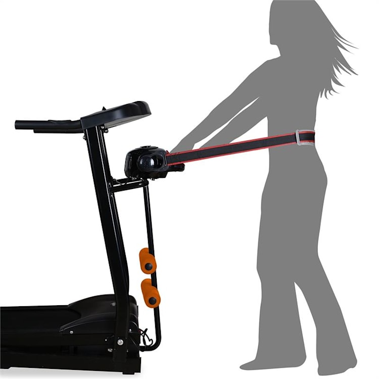 Treado masaj avansabanda de alergat Heart Rate Monitor centura stai-up bench negru-portocaliu