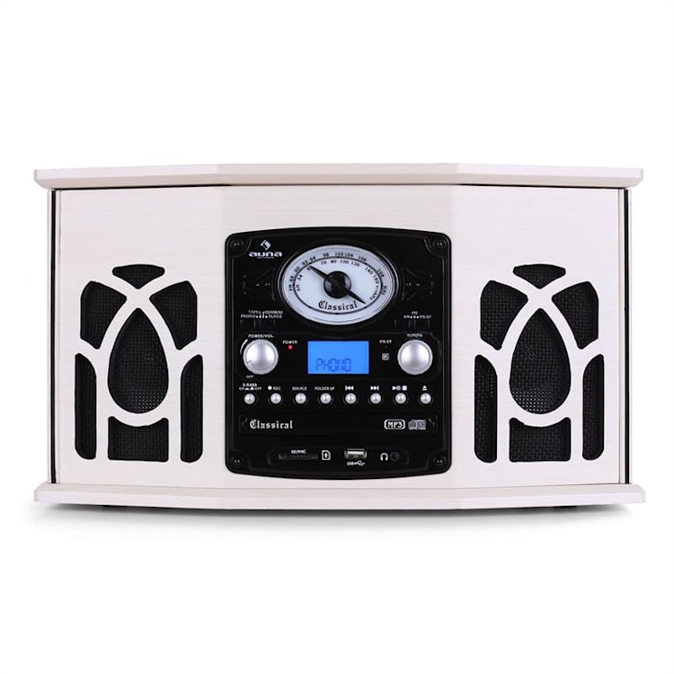 NR-620, stereo zariadenie, gramofón, krémové, MP3 Krémová