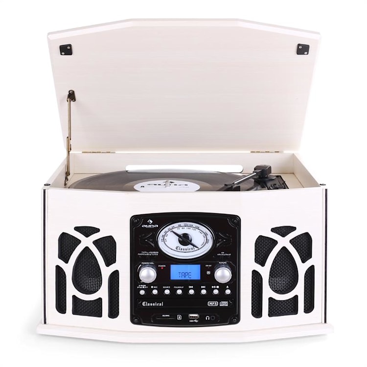 NR-620, stereo zariadenie, gramofón, krémové, MP3 Krémová