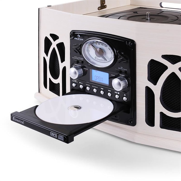 NR-620, stereo zariadenie, gramofón, krémové, MP3 Krémová