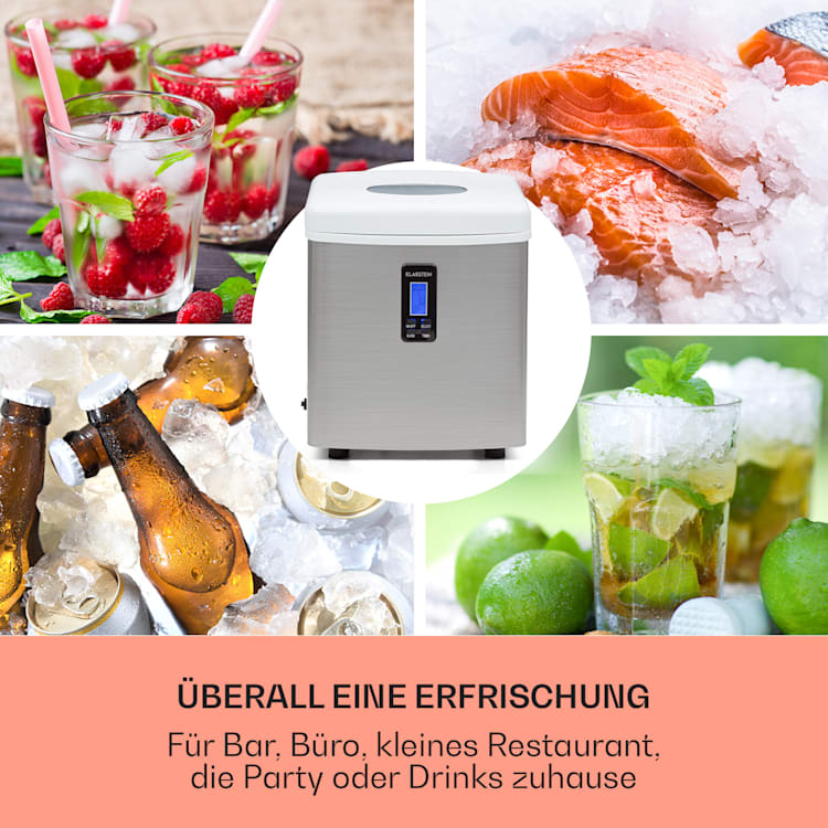 Mr. Silver-Frost Eismaschine 150W Edelstahl weiß 15kg Weiß