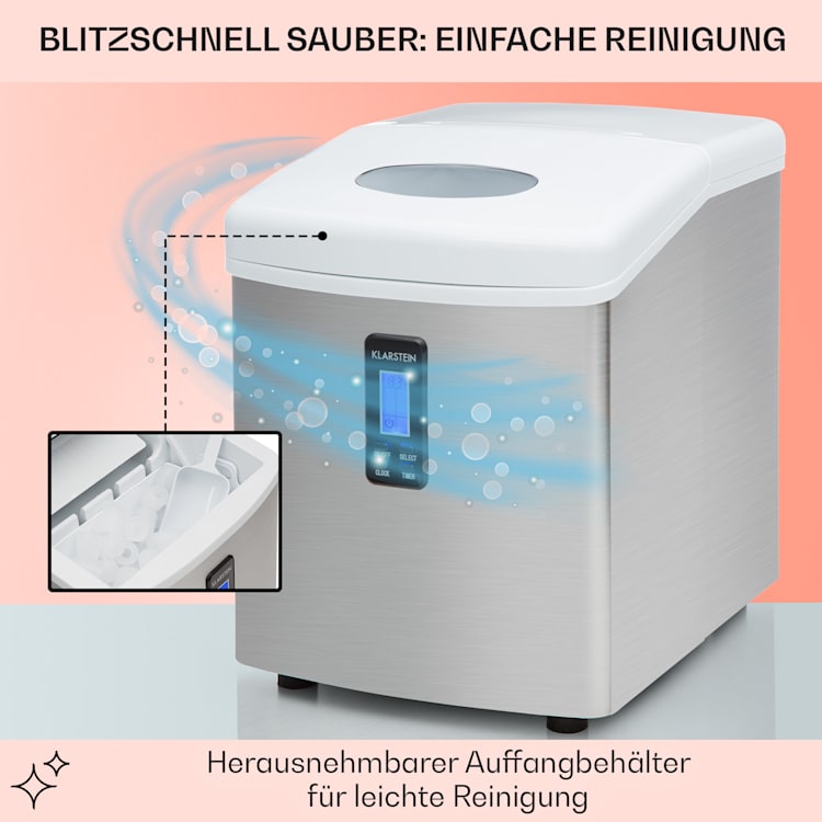 Mr. Silver-Frost Eismaschine 150W Edelstahl weiß 15kg Weiß