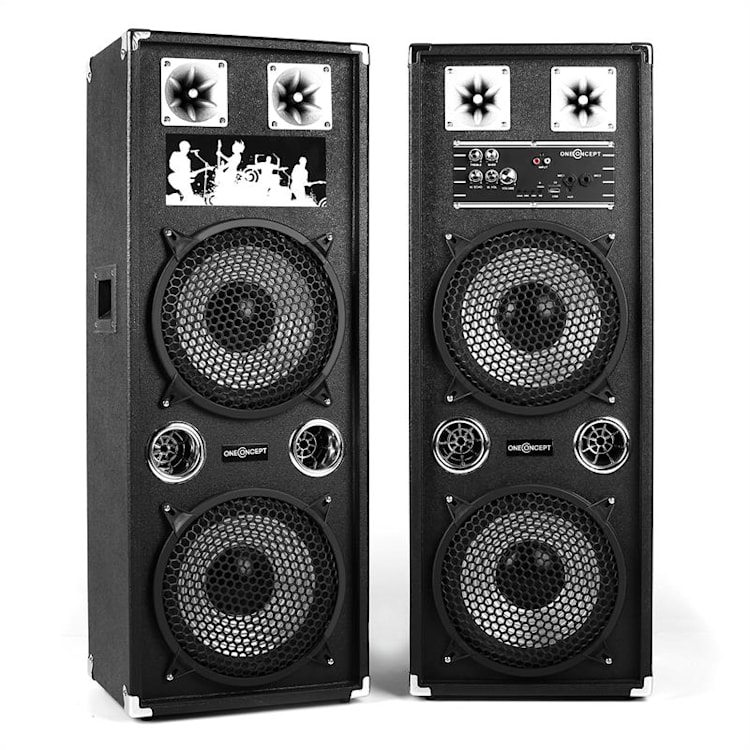 BSX-210A enceintes PA USB microSD AUX MIC 80W 2x 25 cm (10")