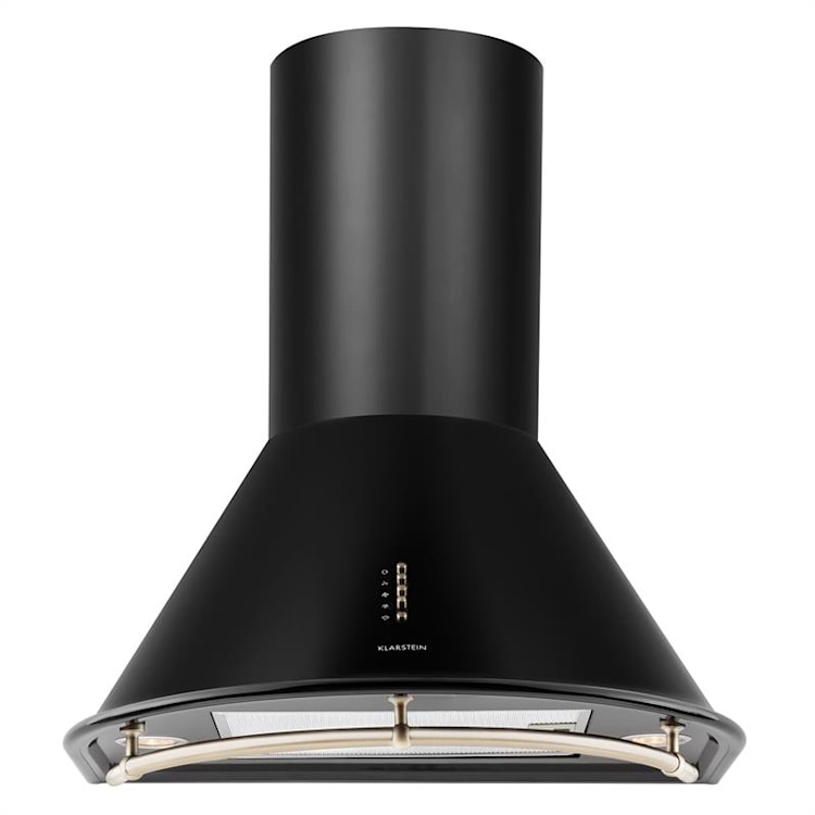 Hotte rétro Lumio Primo 60 cm 490 m³/h Lampes LED Noir Mat