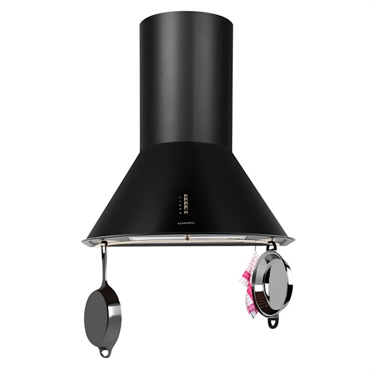 Hotte rétro Lumio Primo 60 cm 490 m³/h Lampes LED Noir Mat
