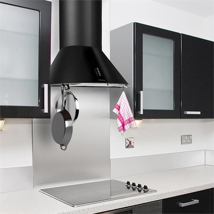 Hotte rétro Lumio Primo 60 cm 490 m³/h Lampes LED Noir Mat