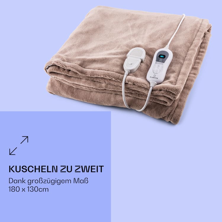 Dr. Watson XL Heizdecke 120 W 3 Stufen 180 x 130 cm Bedienteil Beige | XL