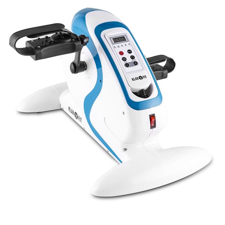 Cycloony MiniBike Bewegungstrainer Motor 120kg Fernbedienung weiß/blau Weiß