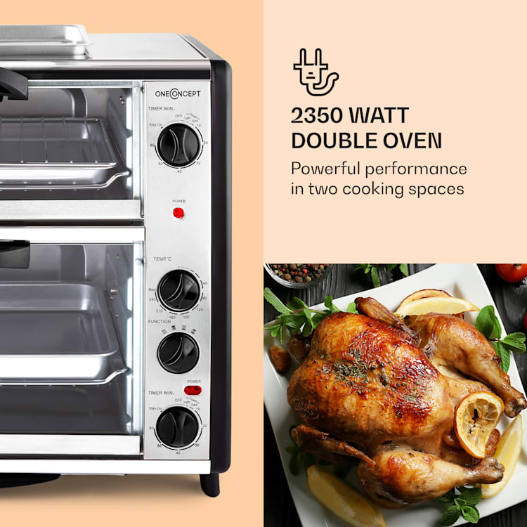 All-You-Can-Eat Doppel-Backofen Grillplatte 42 Liter 2350 Watt