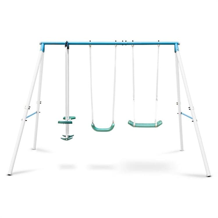 Olav Double balançoire de jardin enfant vis à vis -bleue Bleu Ciel