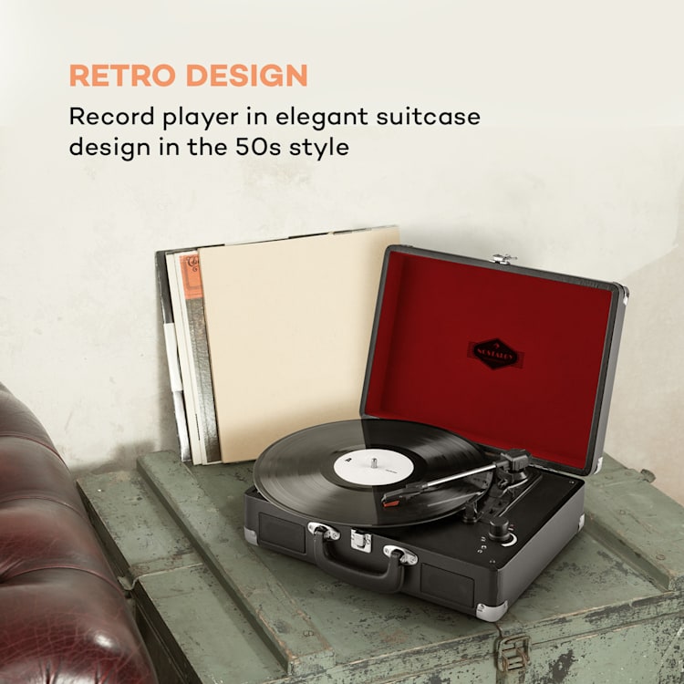 Peggy Sue, retro gramofón, LP, USB, čierny Čierna