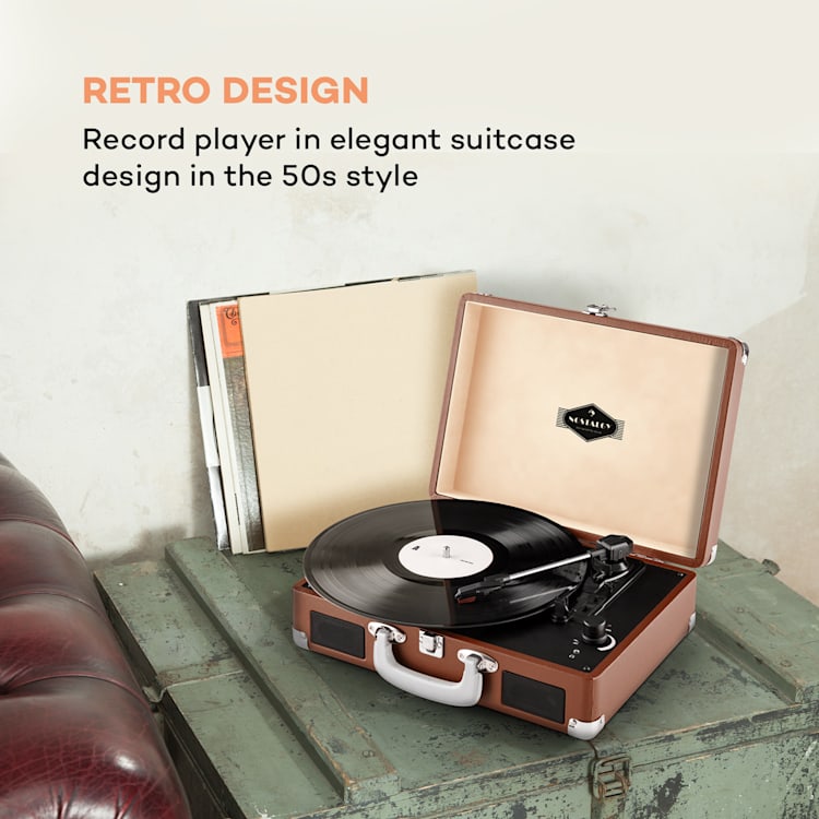 Peggy Sue, retro gramofón, LP, USB, hnedý Hnedá