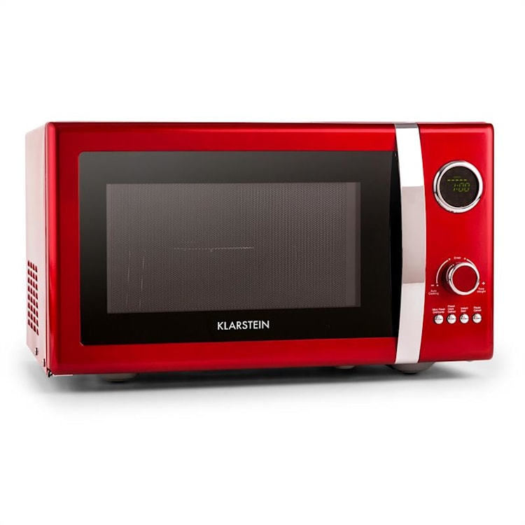 Fine Dinesty 2in1-Mikrowellen-Ofen Retro 23L 1000W 12 Programme rot Rot