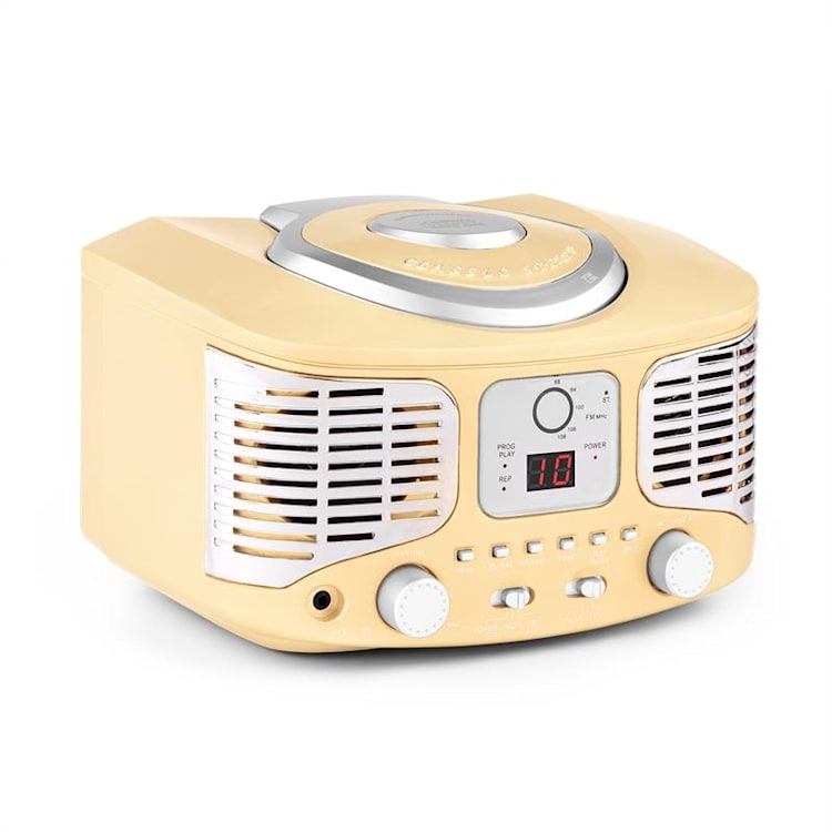 RCD320 Lecteur CD rétro FM AUX -crème Crème