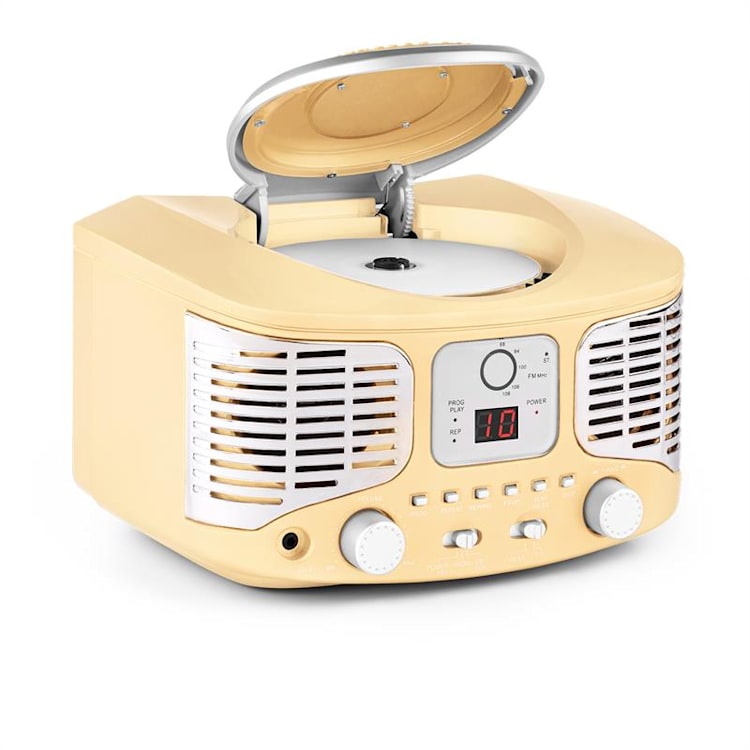 RCD320 Lecteur CD rétro FM AUX -crème Crème